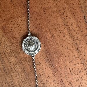 Intricate evil eye sterling Silver Charm Bracelet